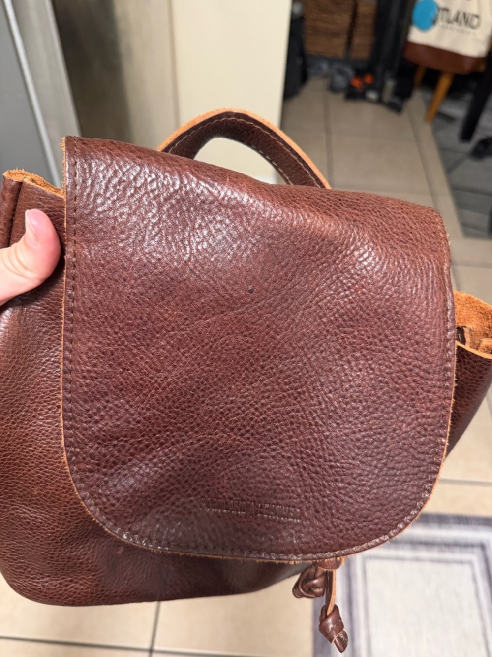 Portland Leather Coldbrew Bucket Leather Backpack - Picture 13 of 14